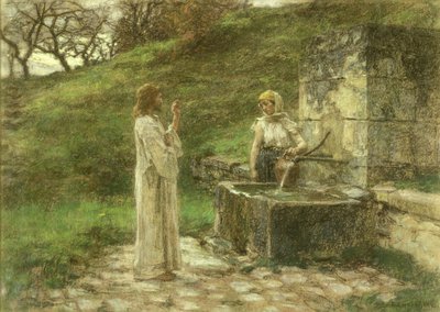 Il samaritano al pozzo da Leon Augustin Lhermitte